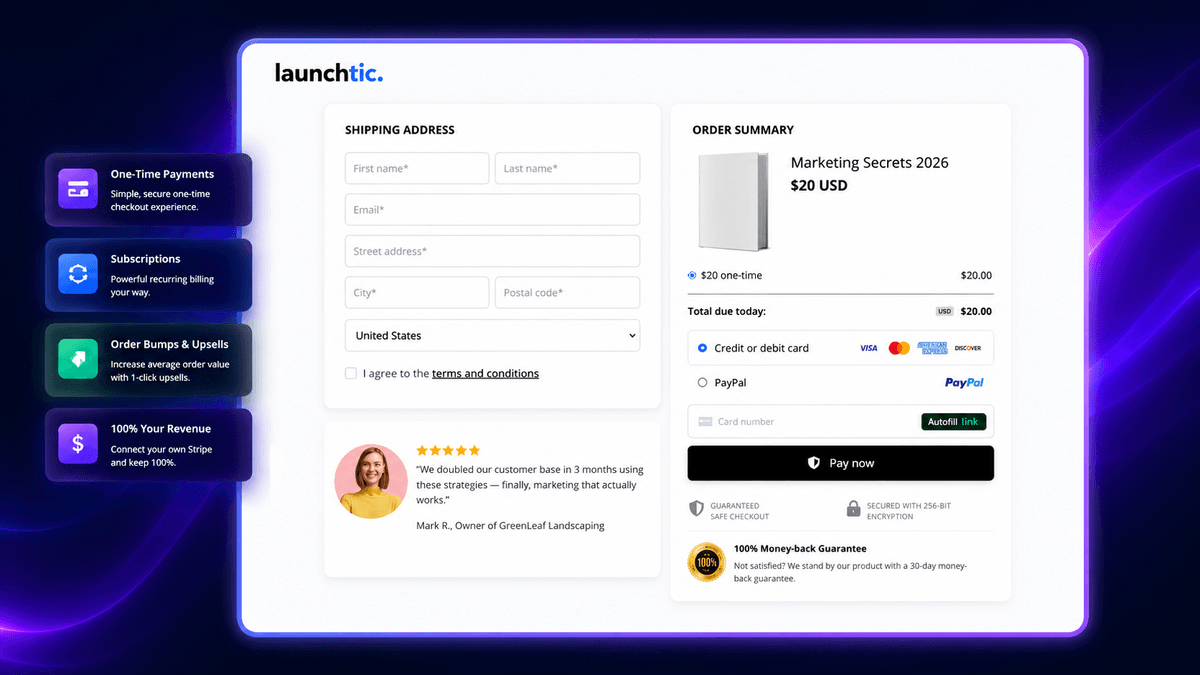 Native checkout — Stripe & PayPal