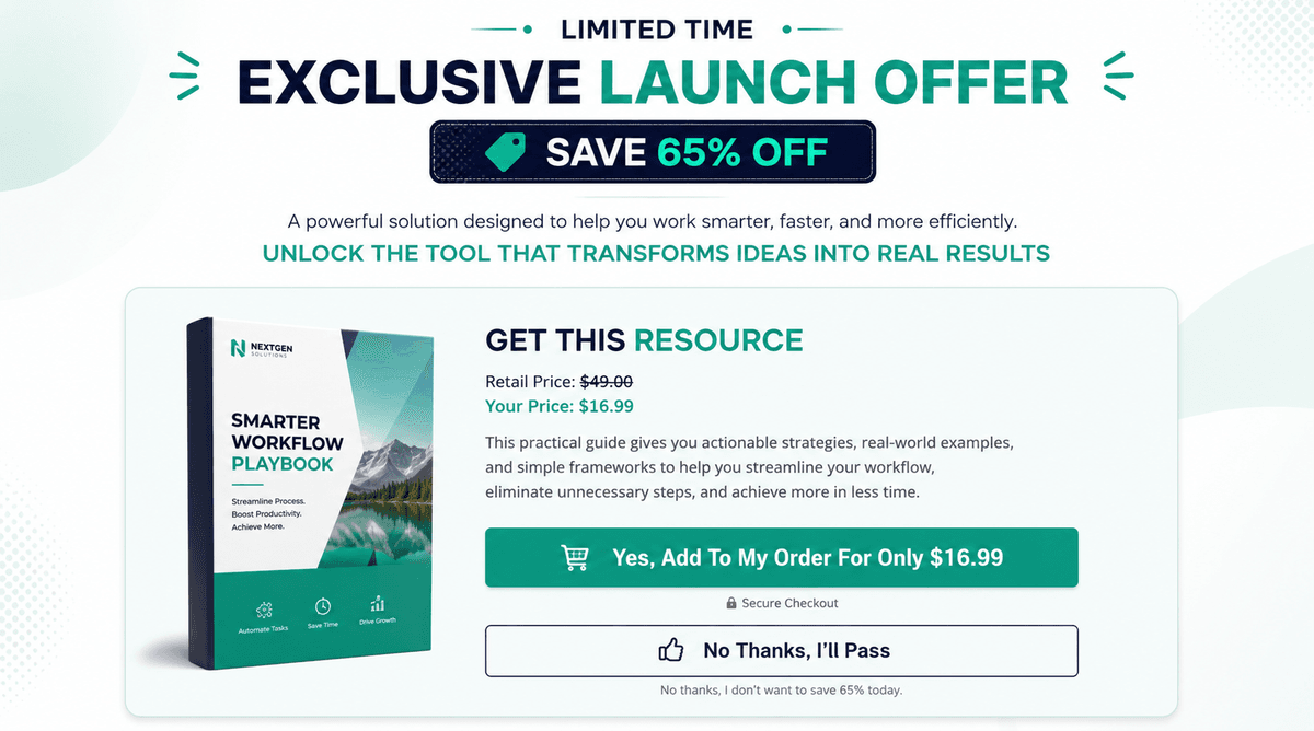 1-click upsells & downsells
